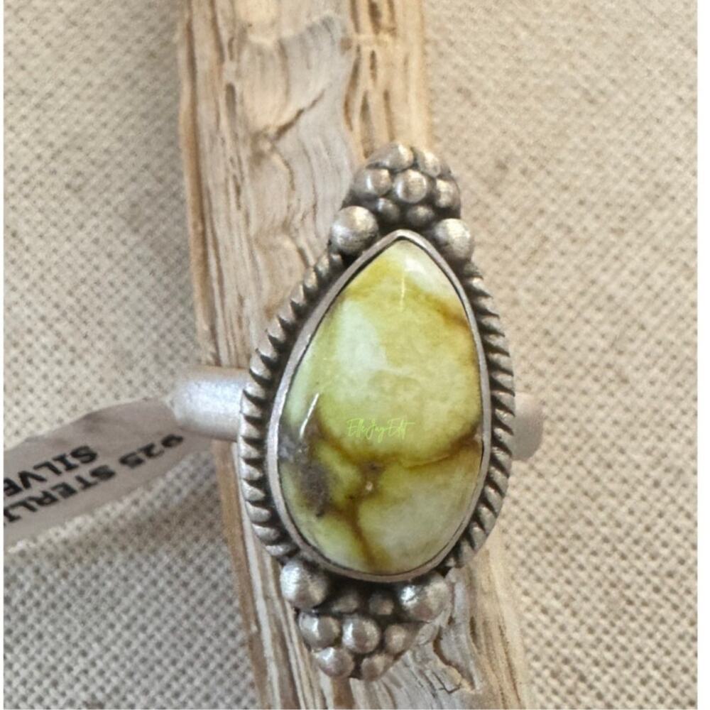 Palomino Stone Sterling Silver Adjustable Ring